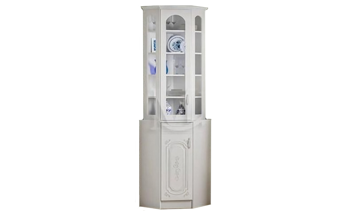 Серванты, Буфет Лиза 2 угловой (белый глянец/белый)