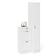 Прихожие, Обувница П-6 с пеналом П-6-500 фрезеровка ромб