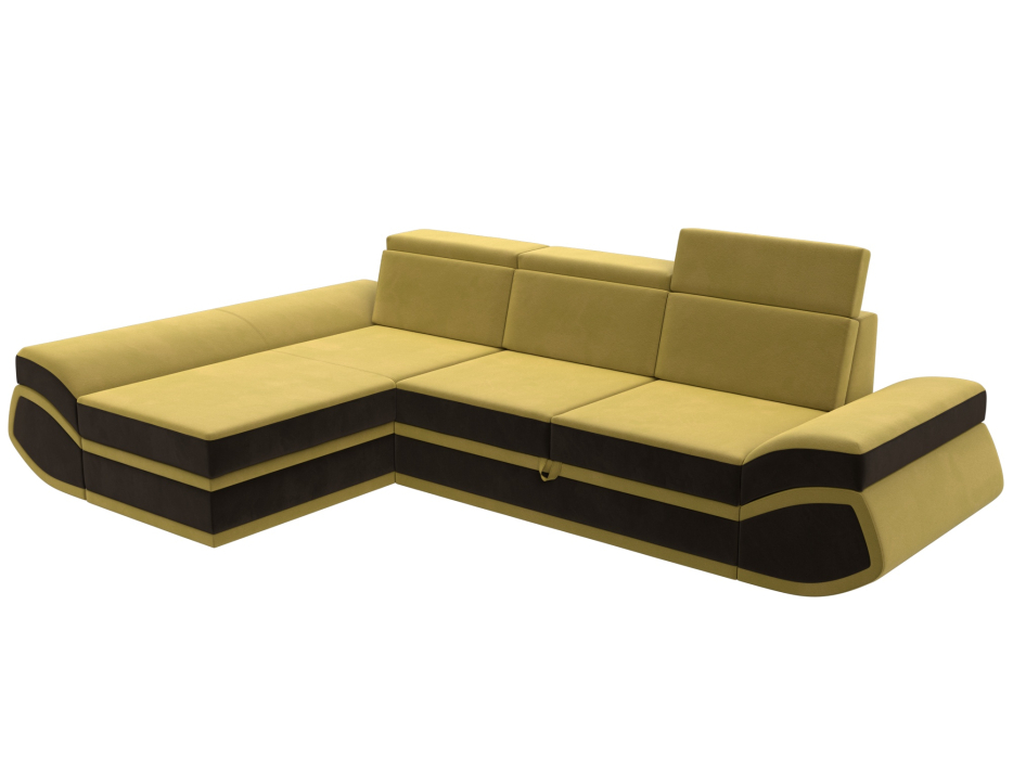 Диваны угловые в гостиную, Диван угловой Лига-032 левый угол, микровельвет