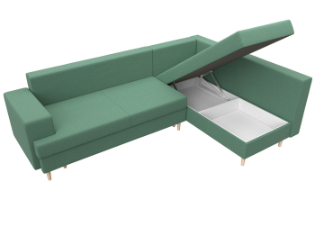 Диван угловой Сильвана правый угол, рогожка Амур