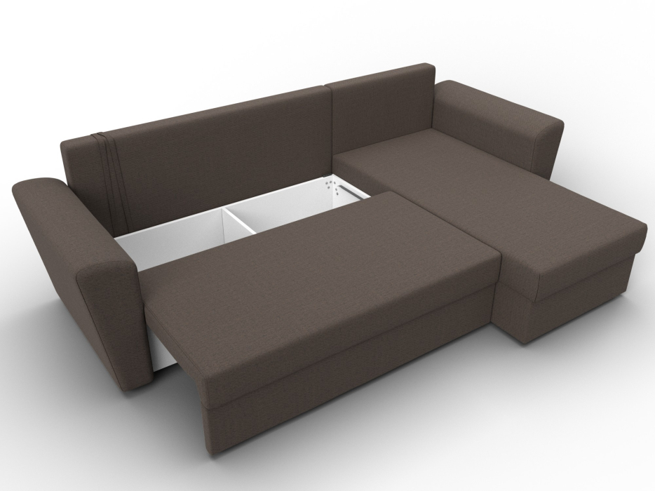 Диваны угловые в гостиную, Угловой диван Амстердам Лайт правый угол, рогожка Амур