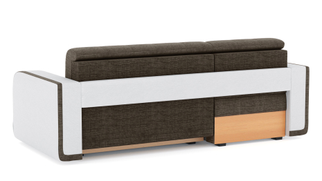 Диван-кровать угловой Генри еврокнижка, рогожка+кож.зам