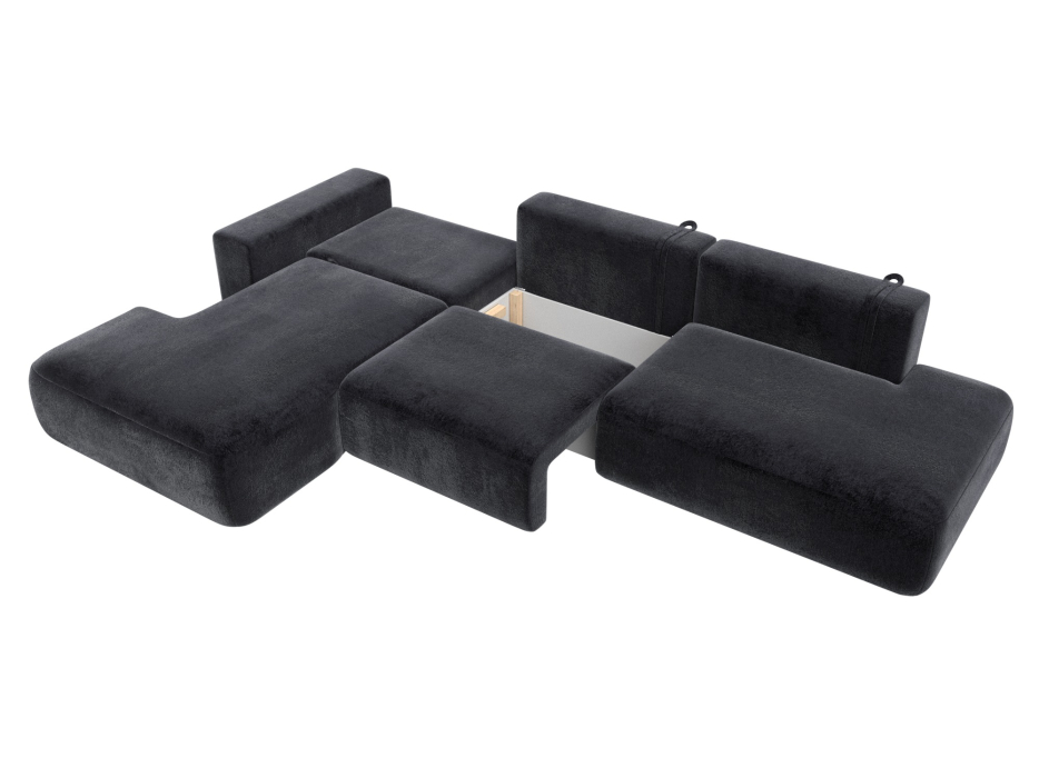 Диваны угловые в гостиную, Диван угловой Лига-036 НПБ Модерн Лонг левый угол, велюр TOWER