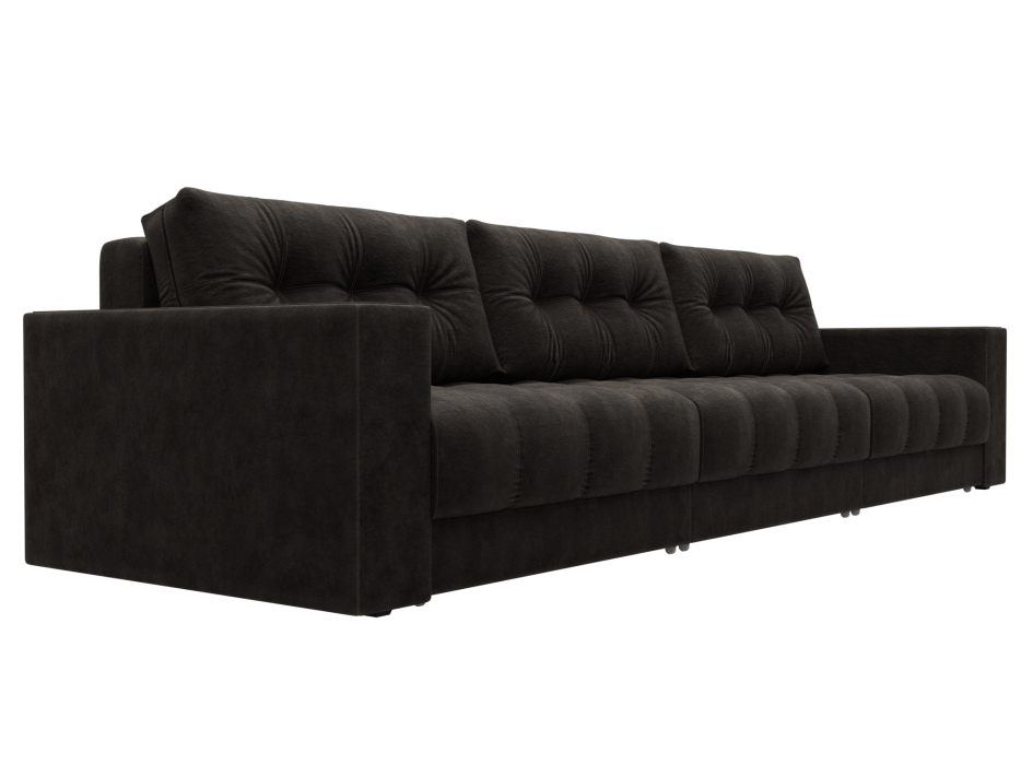 Дизайнерские диваны для гостиной, Диван прямой с декором Лига-049 НПБ Лонг, велюр BRUT