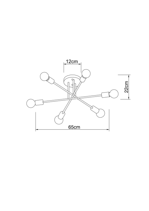 Люстра потолочная, Люстра потолочная ALASTOR 65см