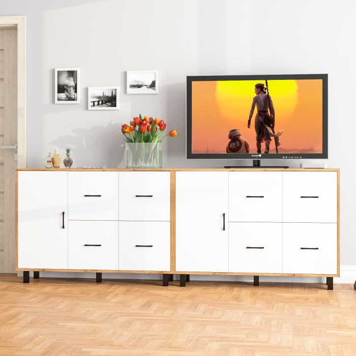 ТВ-тумбы, Два комода РВК 125-1204 с дверкой и 4-мя ящиками