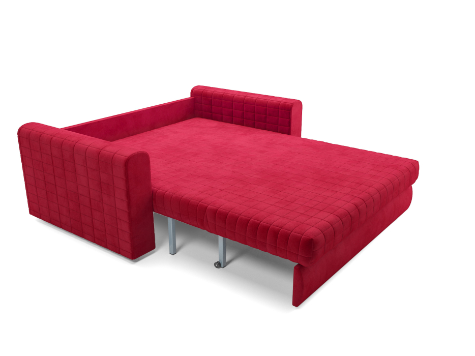 Диваны с ящиком для белья, Диван аккордеон Барон №5 НПБ 140х200 Микровелюр