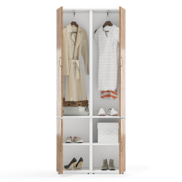 Два пенала Лидер-8 с выдвижной штангой для верхней одежды и полкой