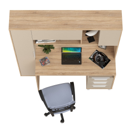 Домашний офис Моби Комфорт 12.95N и кресло 103 серое
