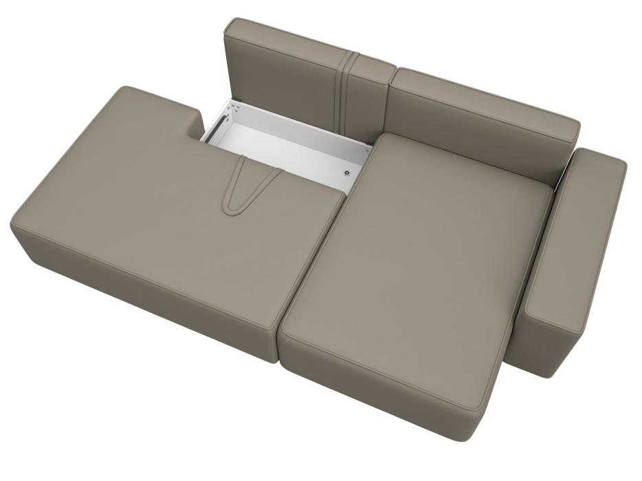 Диваны угловые в гостиную, Диван угловой Лига-079 угол правый, экокожа GRIFON