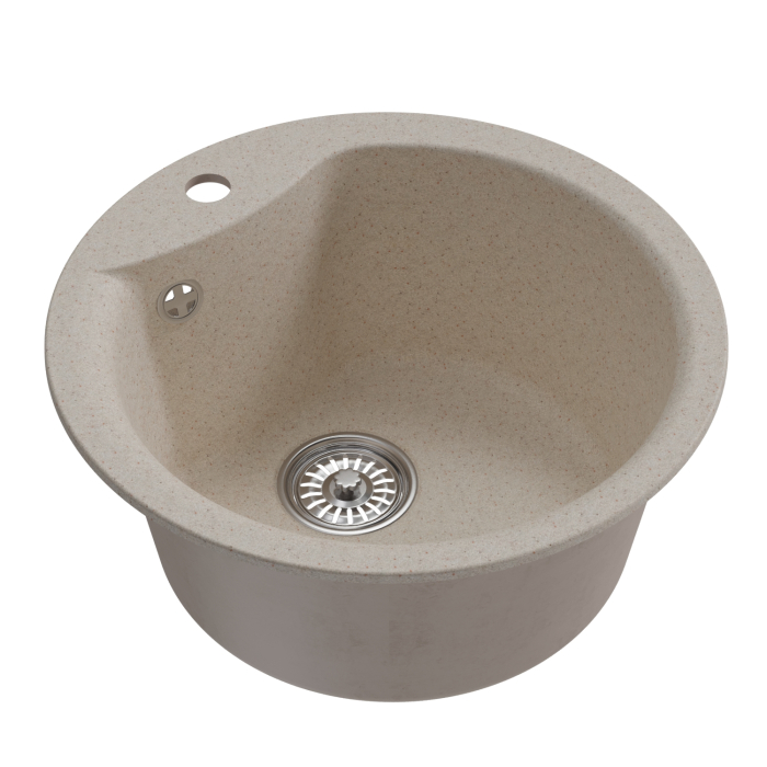 Кухонные мойки, Мойкa ML-GM12 круглая, 480мм (глуб. чаши 210) NEW*