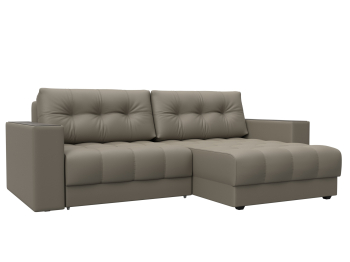 Диван угловой с декором Лига-049 НПБ, экокожа GRIFON