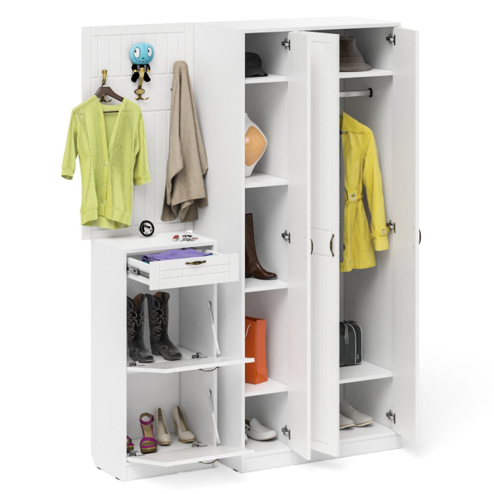 Прихожие, Мебель в прихожую П-6 компоновка № 50 фрезеровка прованс