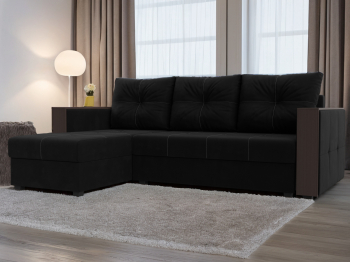 Угловой диван Валенсия Лайт левый угол, микровельвет