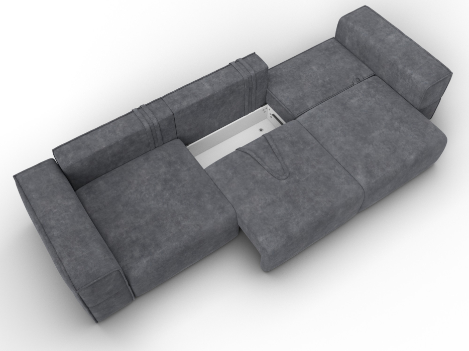 Диваны еврокнижки, Диван прямой Лига-058 НПБ Лонг, велюр BRUT