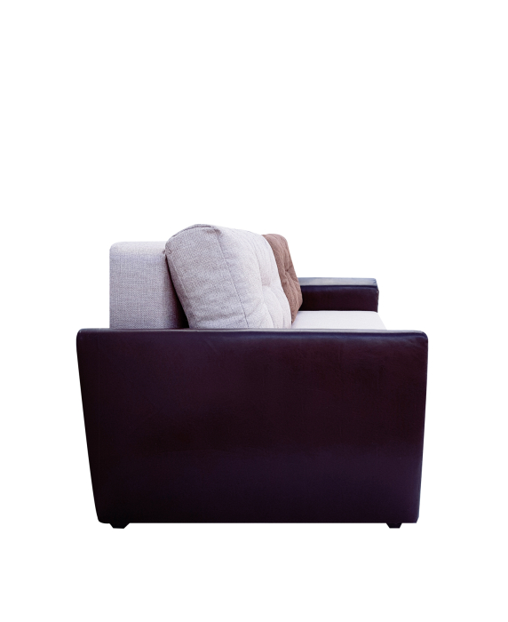 Диваны прямые, Диван-кровать еврокнижка Амстердам  комби 150 , рогожка/экокожа