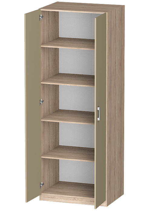 В спальню, Распашной шкаф Лайф с полками 80*60*215 Дуб сонома