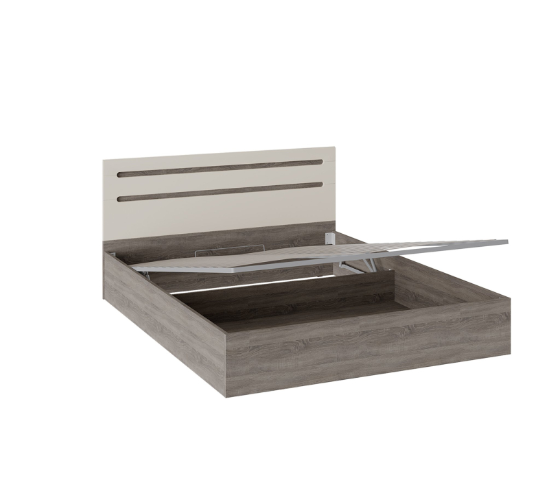 Кровати 160 см, Фьюжн  Кровать с подъемным механизмом бежевый/дуб сонома трюфель
