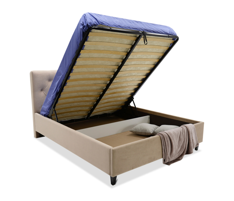 Мягкая кровать, Двуспальная кровать СЕЛИНА 180х200, с подъемным механизмом, велюр