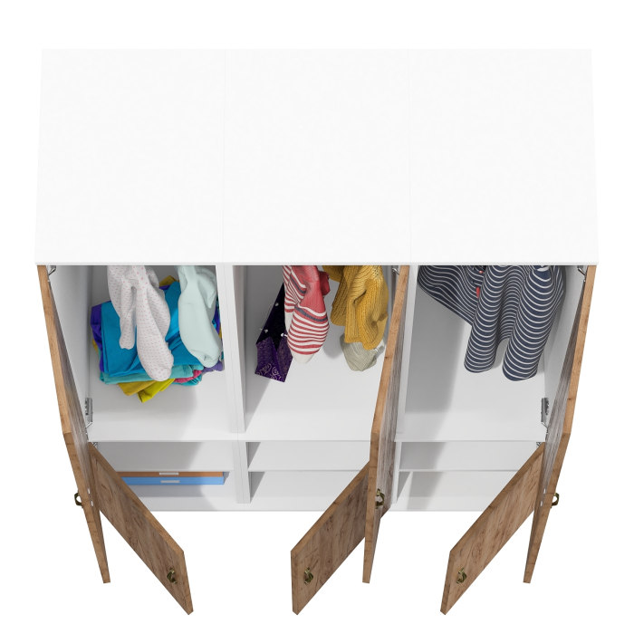 Для одежды, Набор мебели из 3-х пеналов для белья и одежды Лидер-8 23Б