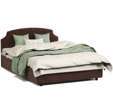 Мягкая кровать, Кровать тахта полутороспальная с подъемным механизмом и матрасом Шарм 120, велюр