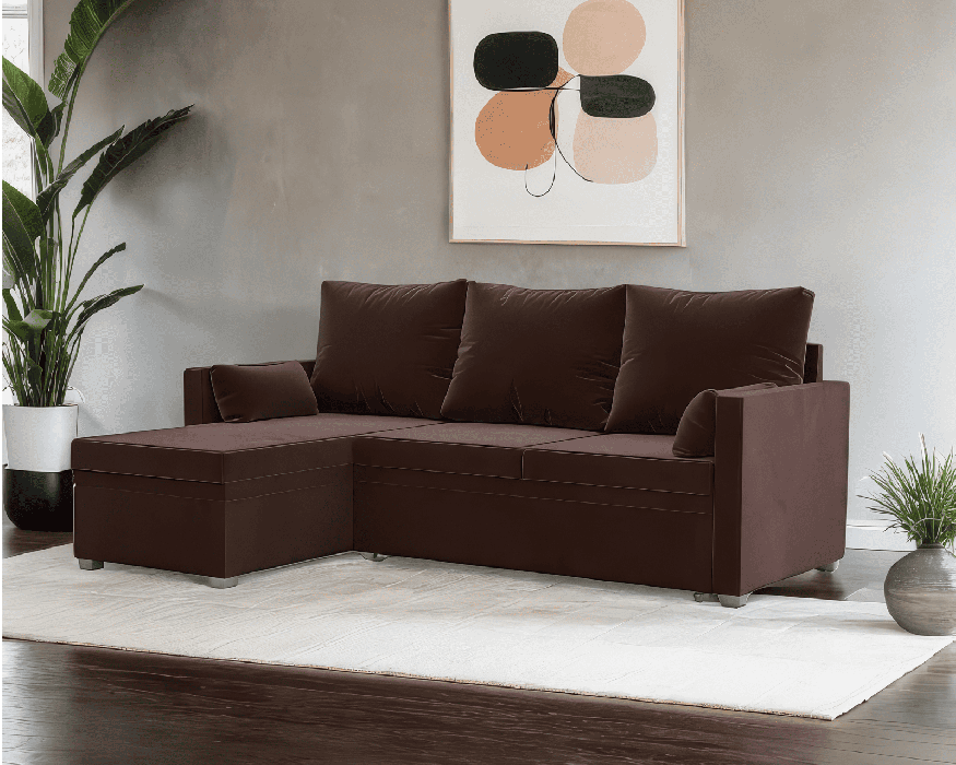 Диваны угловые в гостиную, Диван угловой Париж (Велюр)  