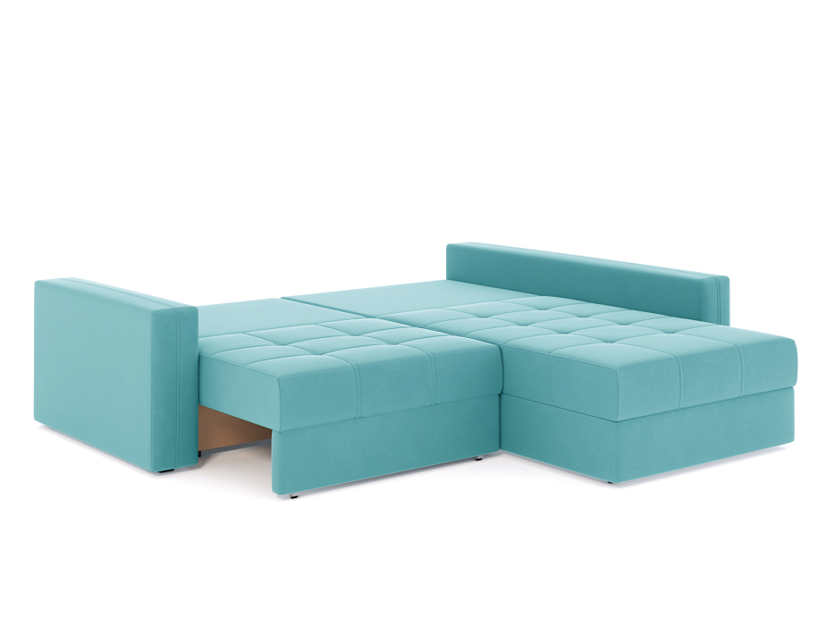 Диваны угловые в гостиную, Диван-кровать угловой Брест 2 секции еврокнижка, велюр