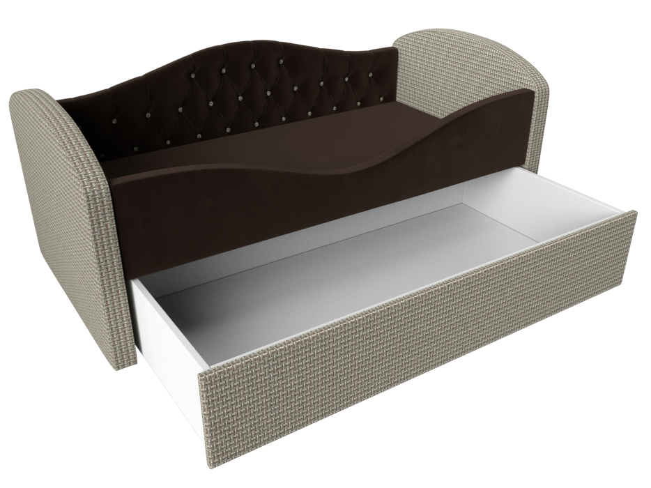 Кровати одноярусные, Детская кровать Сказка Люкс, микровельвет