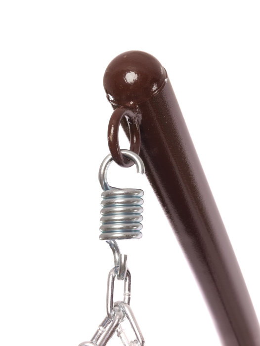 Кресла, Подвесное кресло ДЛЯ ДВОИХ ЛЮКС с ротангом коричневое