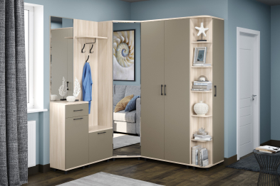 Модульная прихожая Грейс композиция 2  Ясень Асахи