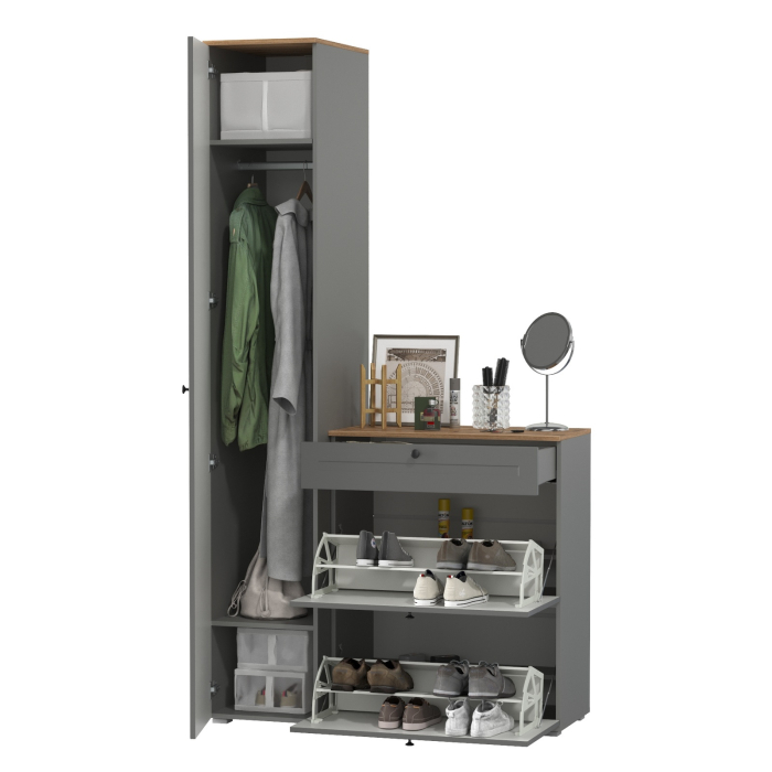 Прихожие, Обувница с пеналом для одежды Остин