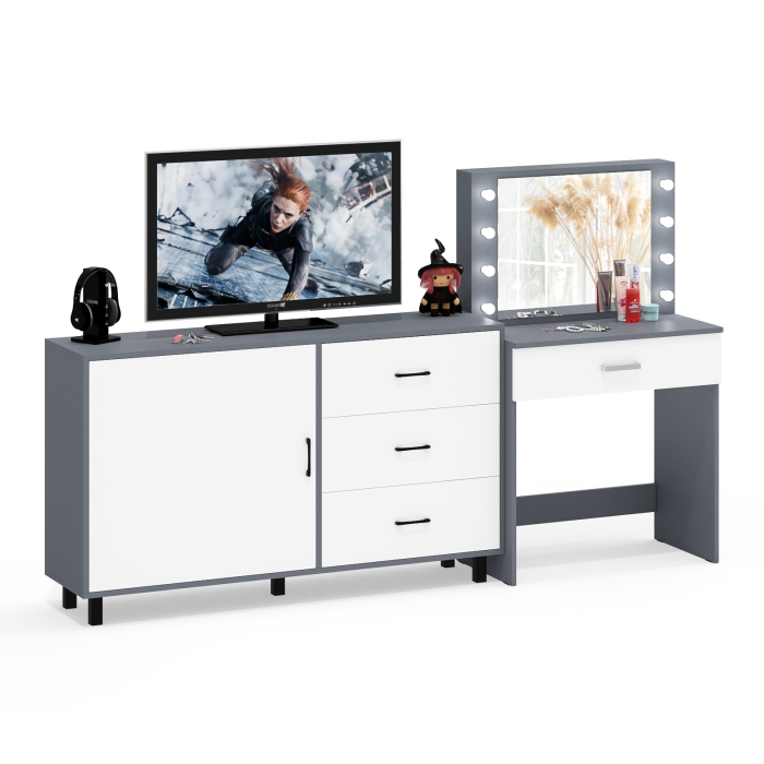 Туалетные столики, Комод ящики и дверка 122-1504 и туалетный столик с подсветкой СТ-4