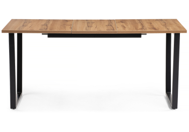 Стол деревянный раскладной Лота Лофт 120 22 мм (матовый черный)