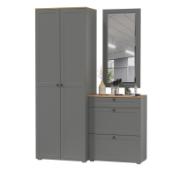 Прихожие, Шкаф двудверный для прихожей и обувница с зеркалом Остин