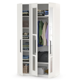 Шкаф для одежды 3-х створчатый с зеркалами Валенсия