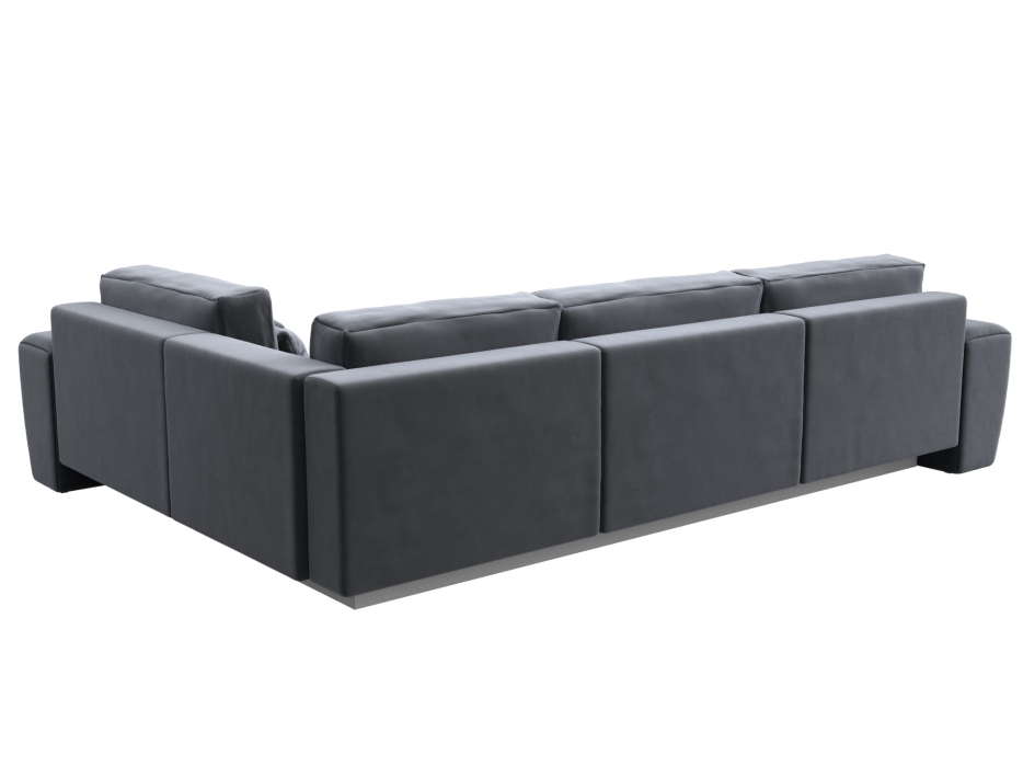 Диваны угловые в гостиную, Диван угловой Лига-008 Long правый, велюр