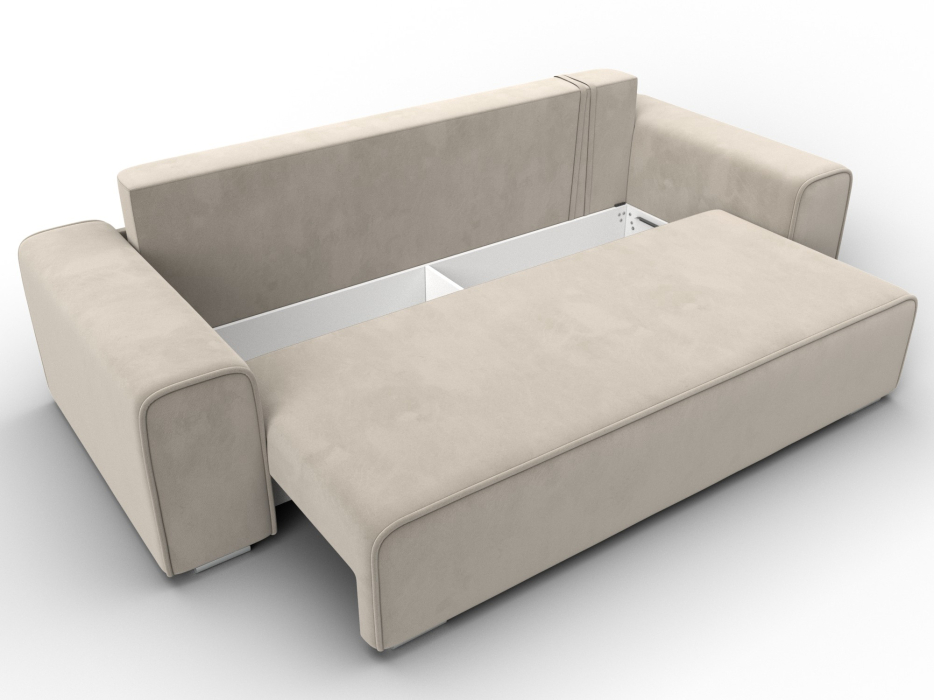Диваны с ящиком для белья, Прямой диван Лига-029, микровельвет