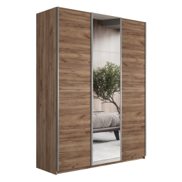 Шкаф-купе Широкий Прайм 3-х дверный Зеркала/ДСП/Доводчики 240х57х230
