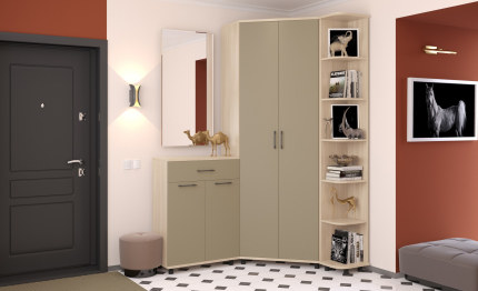 Модульная прихожая Грейс композиция 6  Ясень Асахи