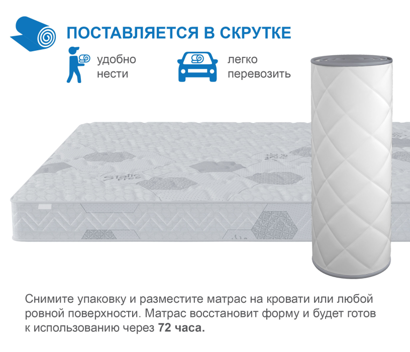В скрутке, Матрас Сити-Альмерия в скрутке 800х1900