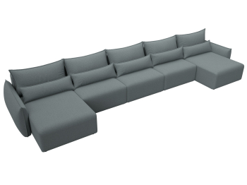 Диван п-образный Лига-051 НПБ МегаЛонг, рогожка Амур