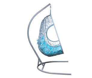 Подвесное кресло Leset Рико, каркас Серый металлик, подушка Бирюза яркая