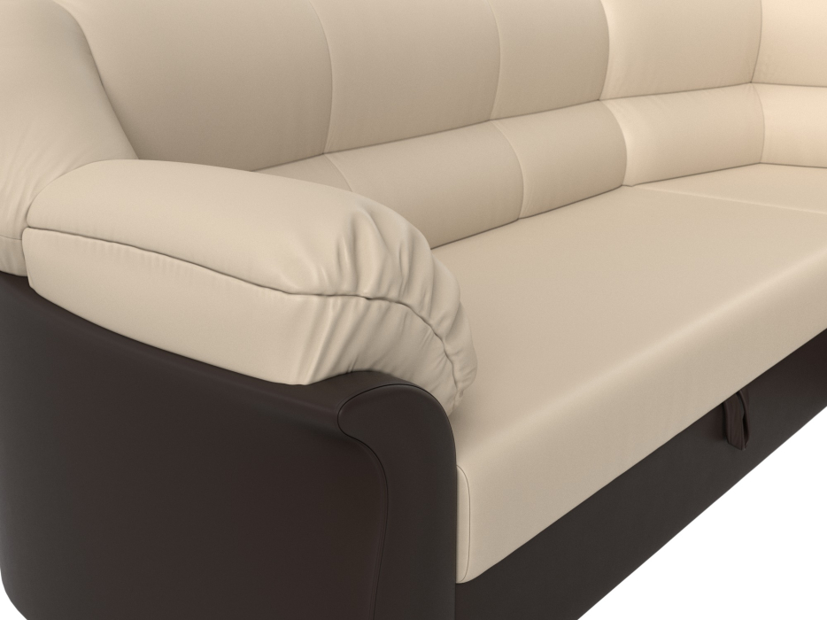 Диваны угловые в гостиную, Диван угловой Карнелла правый угол, экокожа