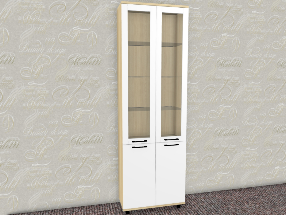 Шкафы двухстворчатые, Модульная система Грейс Шкаф ШК-5036  Ясень Асахи