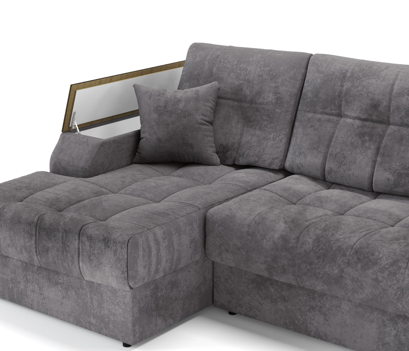 Диваны угловые в гостиную, Угловой диван-кровать Лас-Вегас левый, шенилл