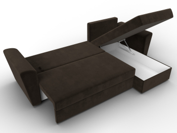 Угловой диван Амстердам Лайт правый угол, микровельвет