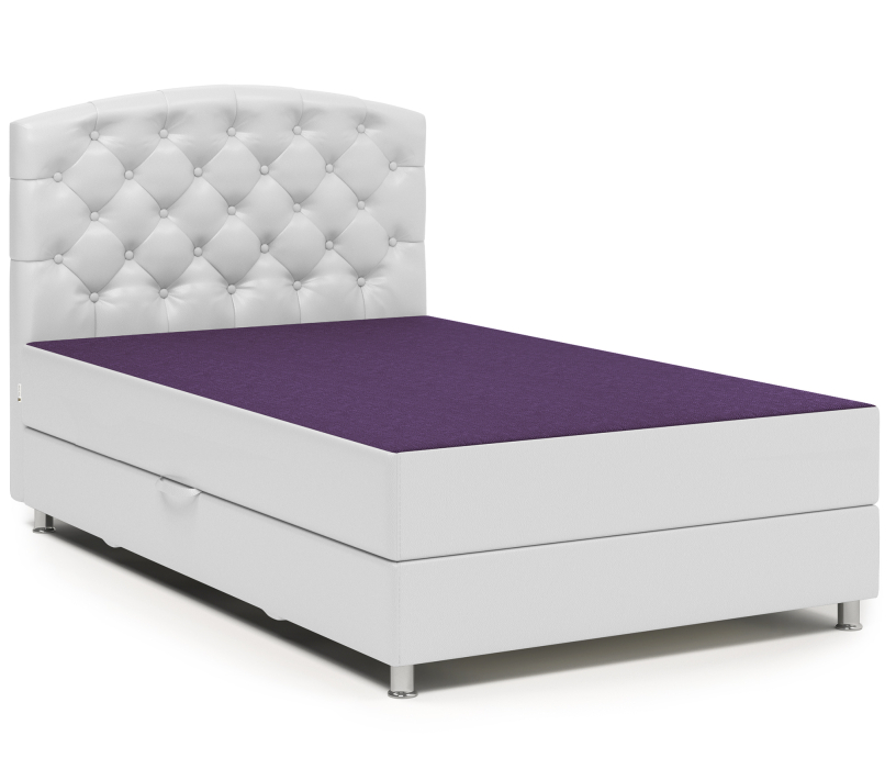 Мягкая кровать, Кровать тахта Премиум 100 с подъемным механизмом, рогожка / экокожа