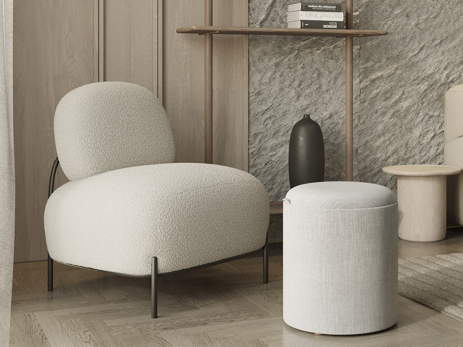 Кресла, Кресло STOOL GROUP Стоун Ткань букле