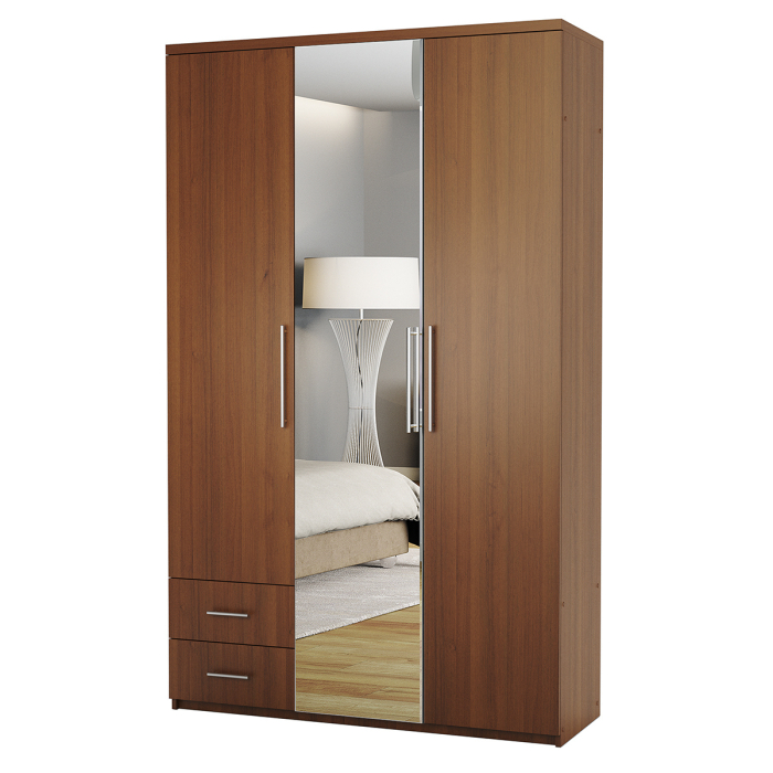 Для одежды, Шкаф трехдверный с зеркалом Комфорт МКЯ-32/1 90х60