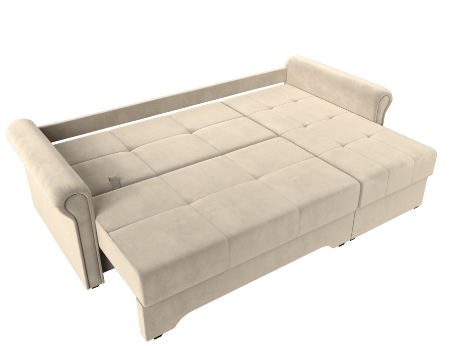 Диваны угловые в гостиную, Угловой диван Леон правый угол, микровельвет